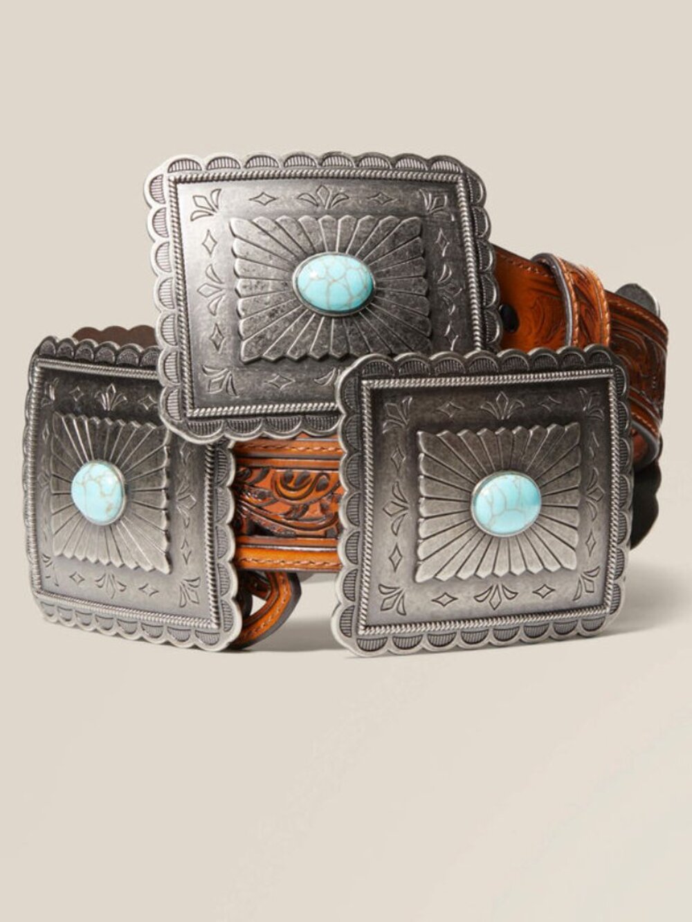 Ariat Turquoise Burst Concho belt NWT